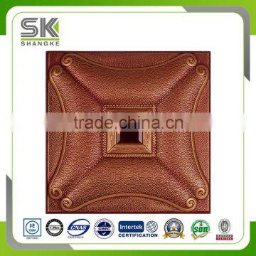 Haining Factory price PU( foam) leather 3D decorative wall panel