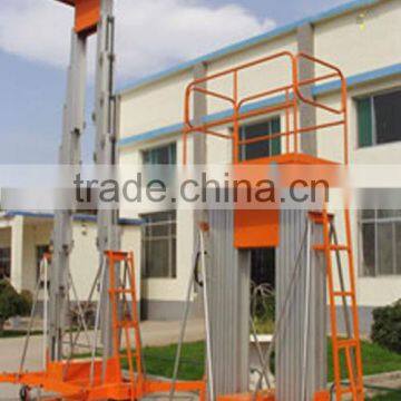 8m trailing aluminum alloy single mast lift china for sale