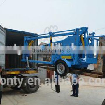 200kg 16 m welding steel folding boom trailer mounted boom lift