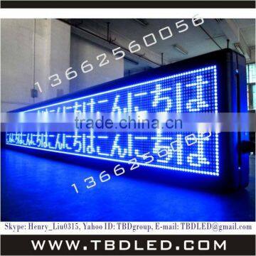 Multi languages high definition 32dots blue color indoor led sign display