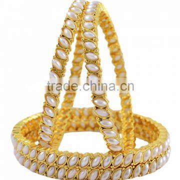 Indian Ethnic Gold Plated Partywear Bracelets Bangles