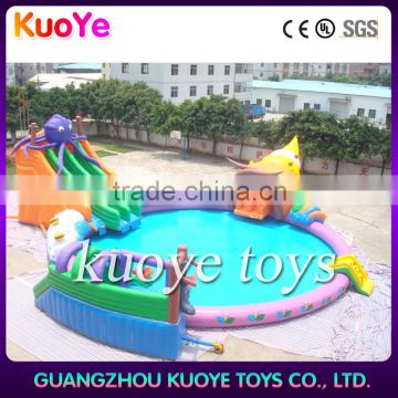 SeaWorld inflatable pool slide,used inflatable water slide and pool for sale,entertaining inflatable water park wholesale