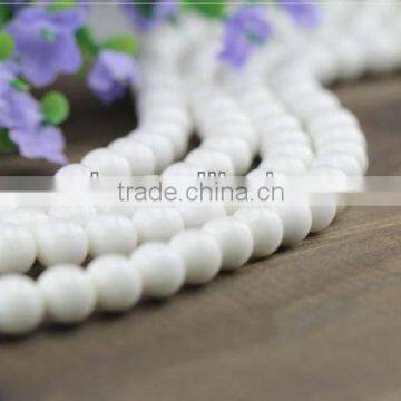 Wholesale high quality white glass beads gemstone