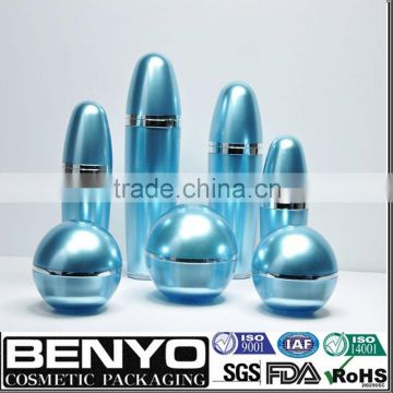 Benyo spherical shape acrylic cosmetic bottle and jar