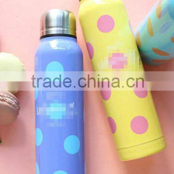 2015 New Product Pretty hot water bottle/insulated thermos flask/thermos bottle/insulated flasks and thermos/promotional gift