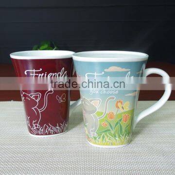 Creative piano keyboard ceramic music mug hand painting mug