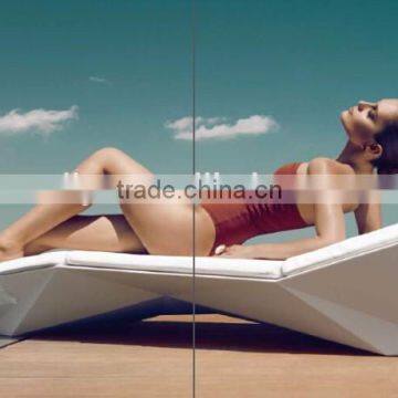 modern fiberglass outdoor sun lounger