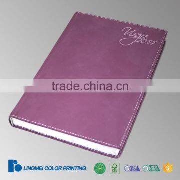 High quality cheap price guangzhou printing service custom leather journal