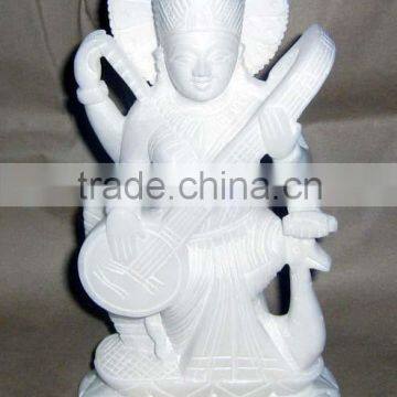 White Marble Saraswati Statue