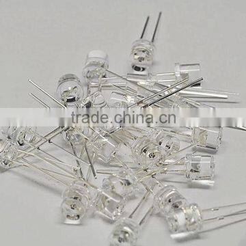 Red LED 5MM Round Flat Top Light Emitting Diode ( Lens Color Water Clear )
