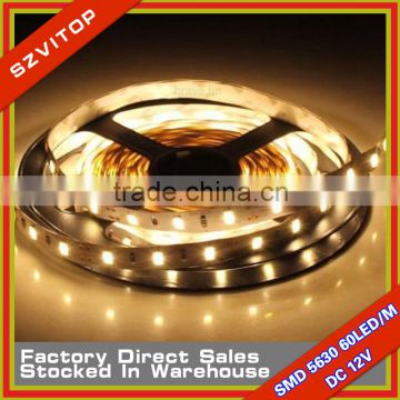 SV LED Tape SMD 5630 60LED/M No-waterproof Warm White Flexible Strip IP20 High Bright 16.4ft Hot Sale Brighter than SMD 5050