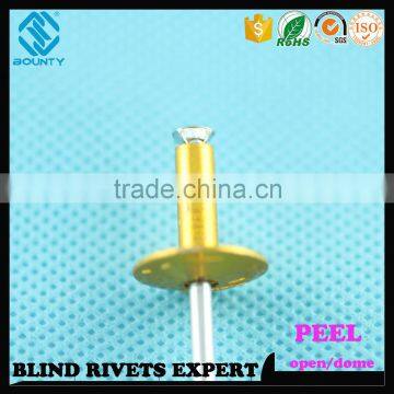 HOT SELLING OPEN END FACTORY PROTRUDING CROWN HEAD ALUMINUM STEEL PEEL RIVETS photo-3