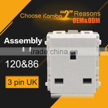 3 PIN function modulars for UK socket