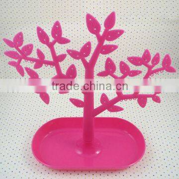 plastic necklace rotating stand / jewelry display adjustable tree stands