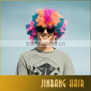 Cosplay Wigs Afro Wig Boys Set Type Hat , Yellow, Blue, Orange Colorful Hair Party Wig Fans Wigs photo-2