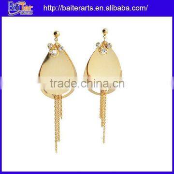 Supplier Fashion 316L Stainless Steel White And Yellow Gold Earrings photo-3