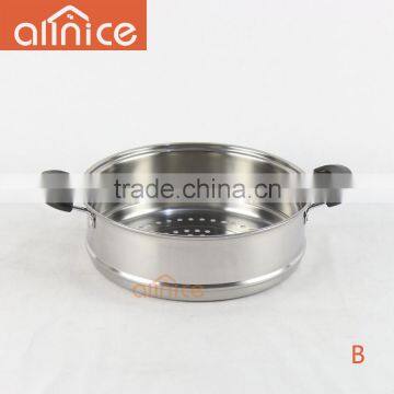 Allnice-New Design #430 Stainless Steel 2-layer 15-qt Durable Multipots & Steamers With Steel Lid and Bakelite Handles&knob photo-4