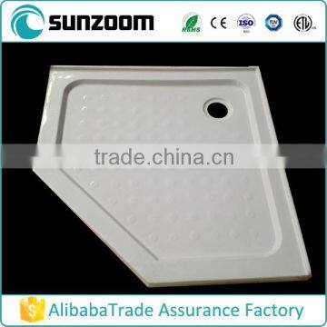 cUPC acrylic cheap shower tray,left and right center drain shower base,tray