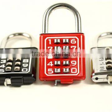 2016 Colorful 10 Digit Small Padlock,Zinc Alloy Small Safety Padlock