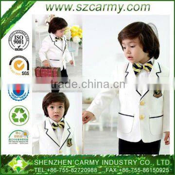 Customize Kids White Formal Performance Single Breasted Dress Suit