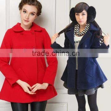 Women's A-line Double Breasted Winter Trench Coat Overcoat OEM ODM Type Clothes Factory Manufacturer Guangzhou