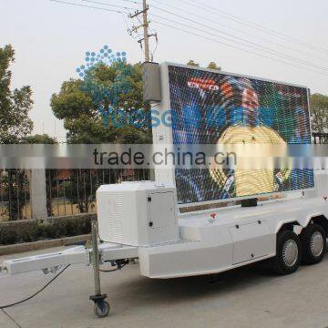 Outdoor Large LED Display Screen Advertising Trailer,mobile LED TV Display Advertising Vehicle photo-2