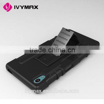 Low Price China Mobile Phone 3 in 1 Super Holster Combo Case for Sony Xperia z5 Android Smartphone Cases photo-4