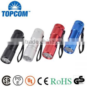 Clearance! Super Bright Aluminum 9 LED Flashlight