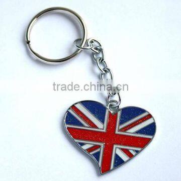 metal flag keychain