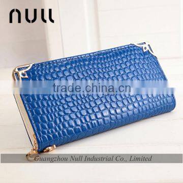 Good Brand Promotion Crocodile Embossed Leather Long Wallet Clutch Purse photo-3