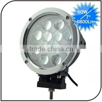 Warranty 2 year 12-30V 7 inch spot beam led driving off road 60W high power cree led work light