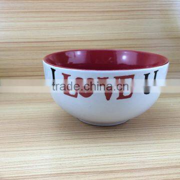 13 cm newly designed stoneware serving bowl with LOVE design