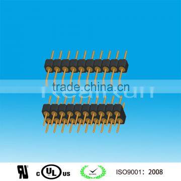 China factory customize 2.54mm pitch Double Layer DIP Round Pin connector