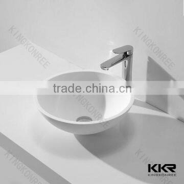 solid surface over counter bowl shape bathroom sinks