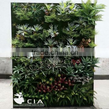 Artificial vertical garden wall panels with turf back for architectural projects landscaping