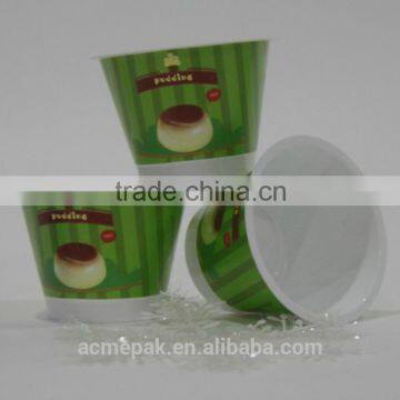 200ml IML milk jelly pudding plastic cup