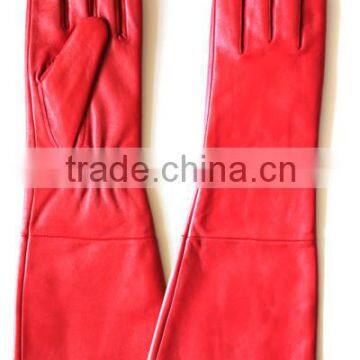 Classical Long Red Leather Welding Gloves