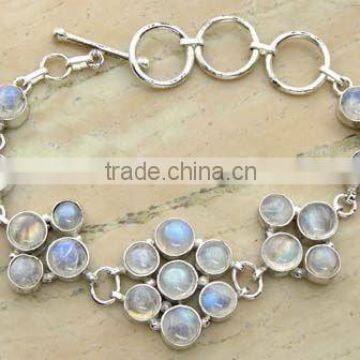 925 sterling silver jewelry, RAINBOW MOONSTONE bracelets,sterling silver jewelry wholesale