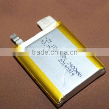 3.7v 104050 lipo battery 2400mah for digital device flat li-ion battery