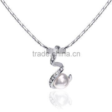 Fashion 18k Austrian Crystal Gold Plated Pearl Necklace For Women Supplier's Choice photo-3