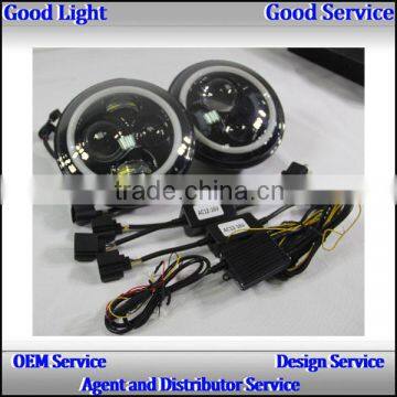 CE OEM 40w 10-30v 7inch Yellow White Braking Light Led Fog Lamp for H-arley J-eep photo-4