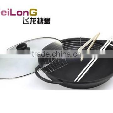 cast iron wok pan