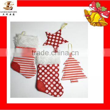 mini spot and stripe christmas stocking for kids