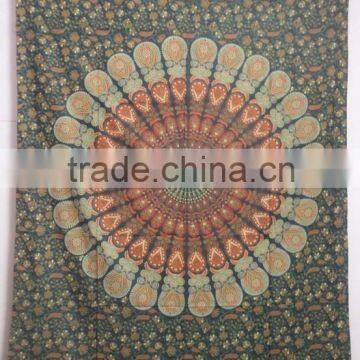 RT-630 Mandala Decorative Mandala Printed Tapestry Wall Throws Indian Decor Art Sanganeri Screen Print Bedspread Jaipur photo-2