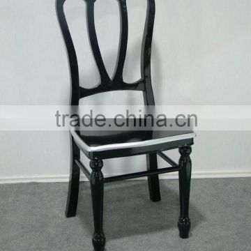 Simple black silver frame chairs