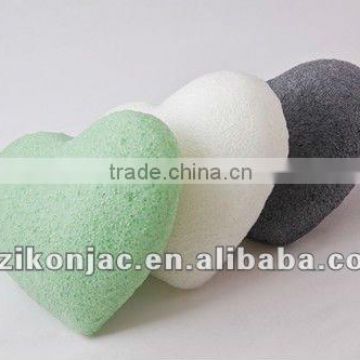 Colorful Heart Natural Konjac Sponge