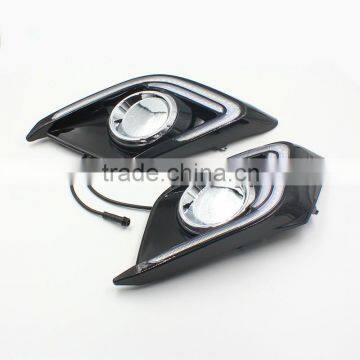 Car Led Fog Day Lamp Cover With Yellow Turn Signal Light Drl Led Daytime Running Light for Mazda 3 Axela