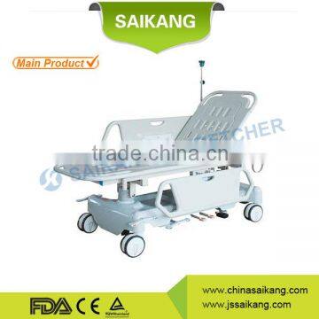 SKB041-2B Hydraulic patient transfer trolley, metal hospital patient trolley