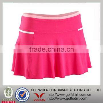 Solid Red Color Fashion Design Dry Fit Slim Fit Ladies Tennis Skirt