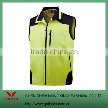 newest 100% polyester vest,full front zipper design